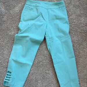 Slim Sation Capri Pants - Size Small/4 - Aqua